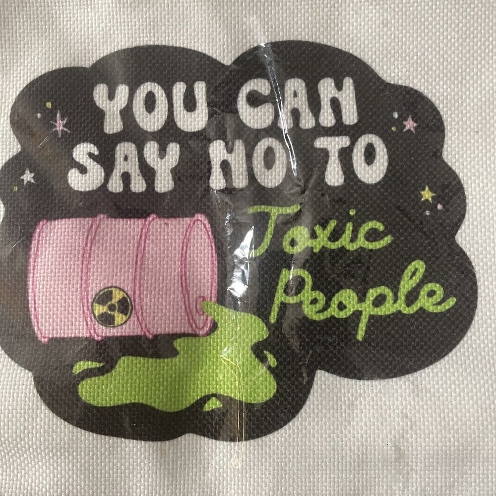 Zipper Bag No to Toxic People Pencil Makeup Case Travel Bag Organizer New